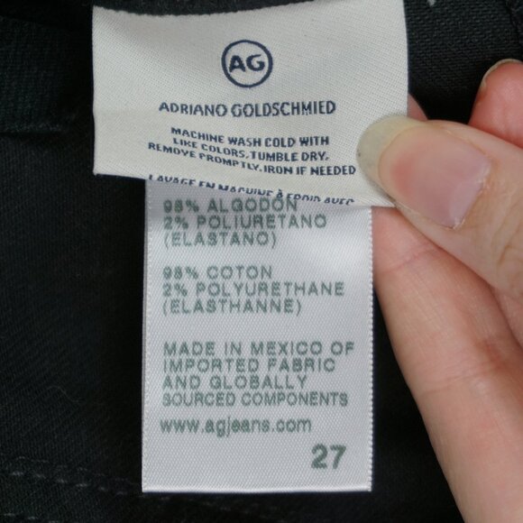 New AG Anisten High Rise Boot Cut Jeans in Black Mureau size 27 - Picture 15 of 16